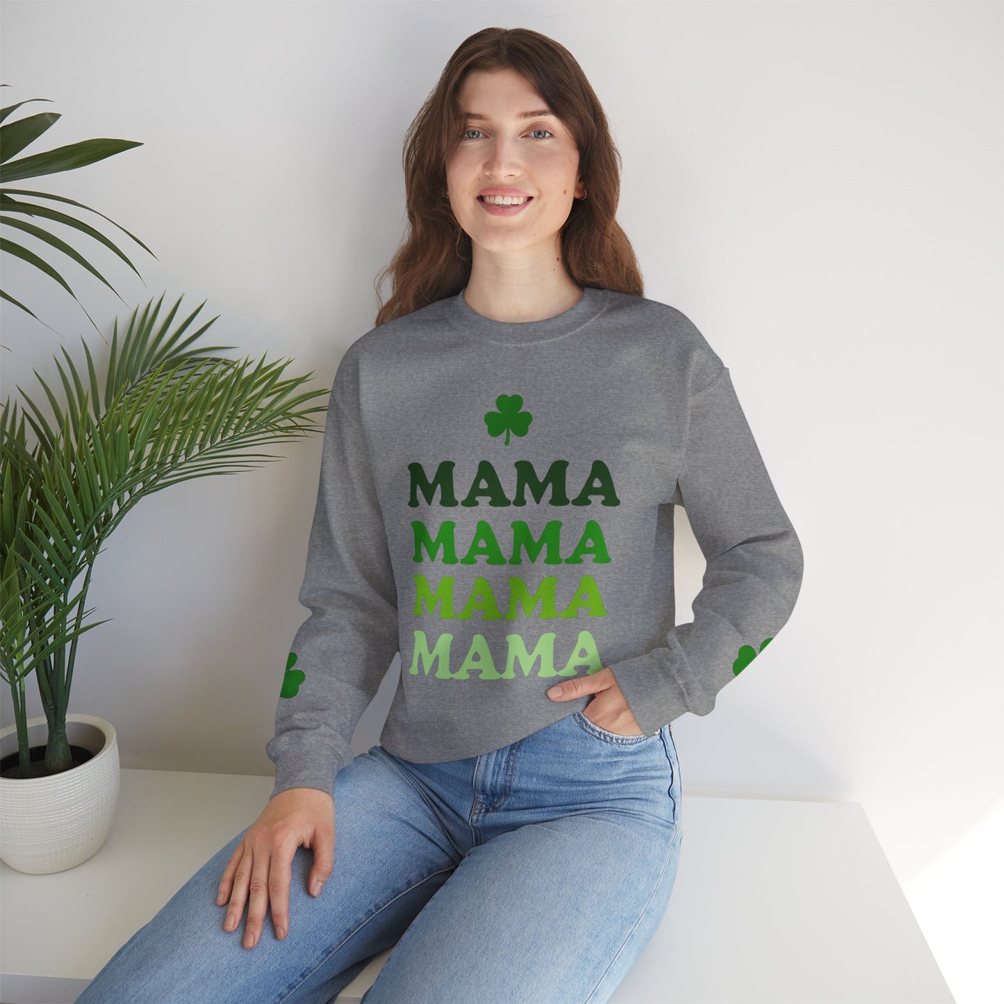 St. Patrick's Day Mama Crewneck Sweatshirt - Unisex, Comfortable, Festive