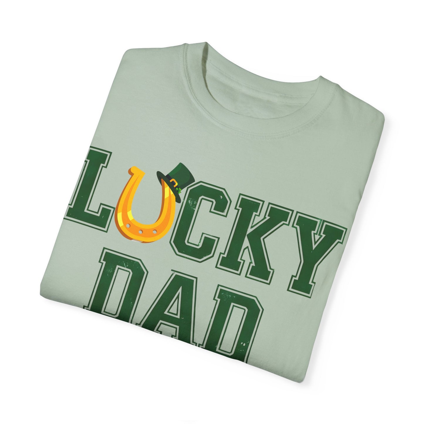 Lucky Dad Distressed Unisex T-Shirt - St. Patrick's Day Casual Wear