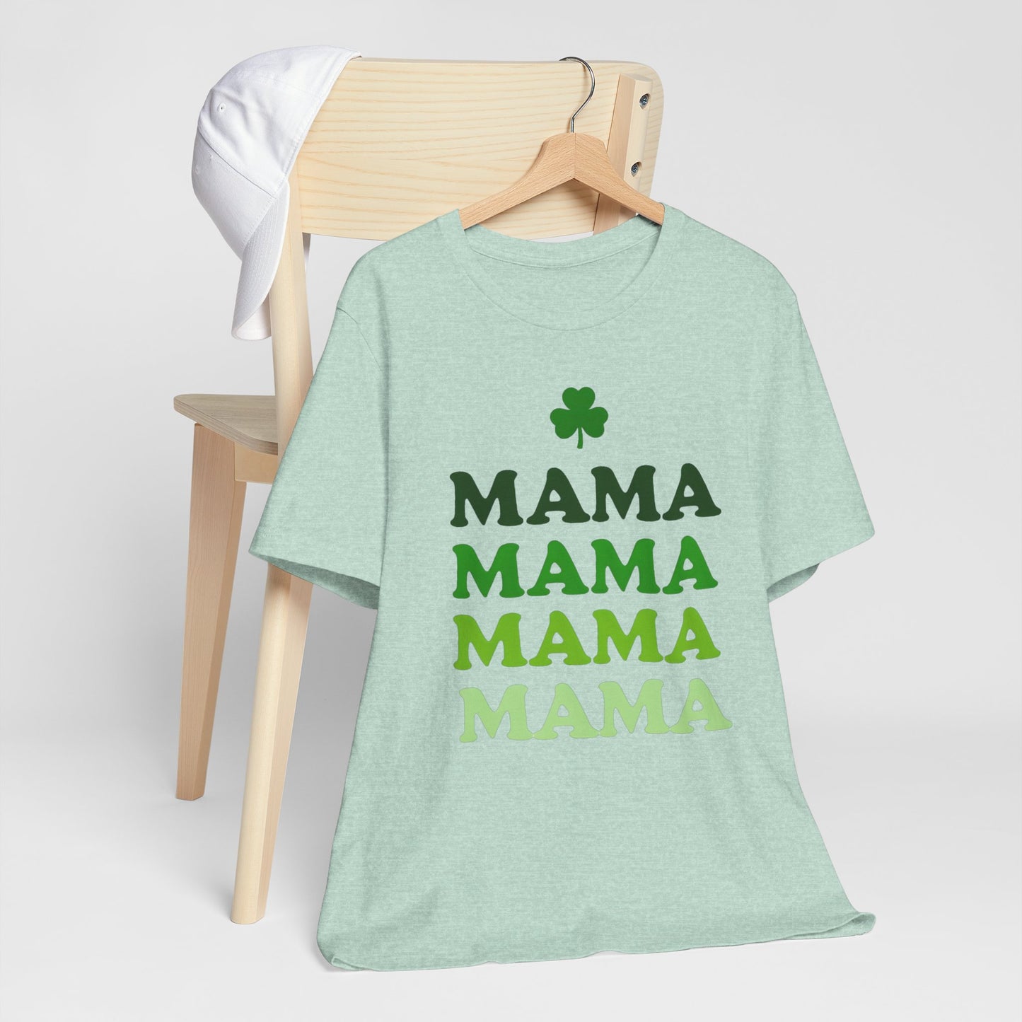 St. Patrick's Day 'Mama' Stacked Tee - Unisex Short Sleeve T-Shirt