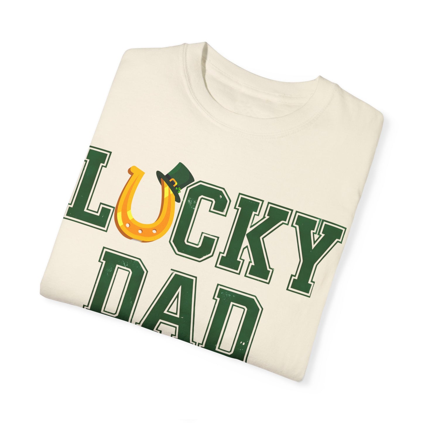 Lucky Dad Distressed Unisex T-Shirt - St. Patrick's Day Casual Wear