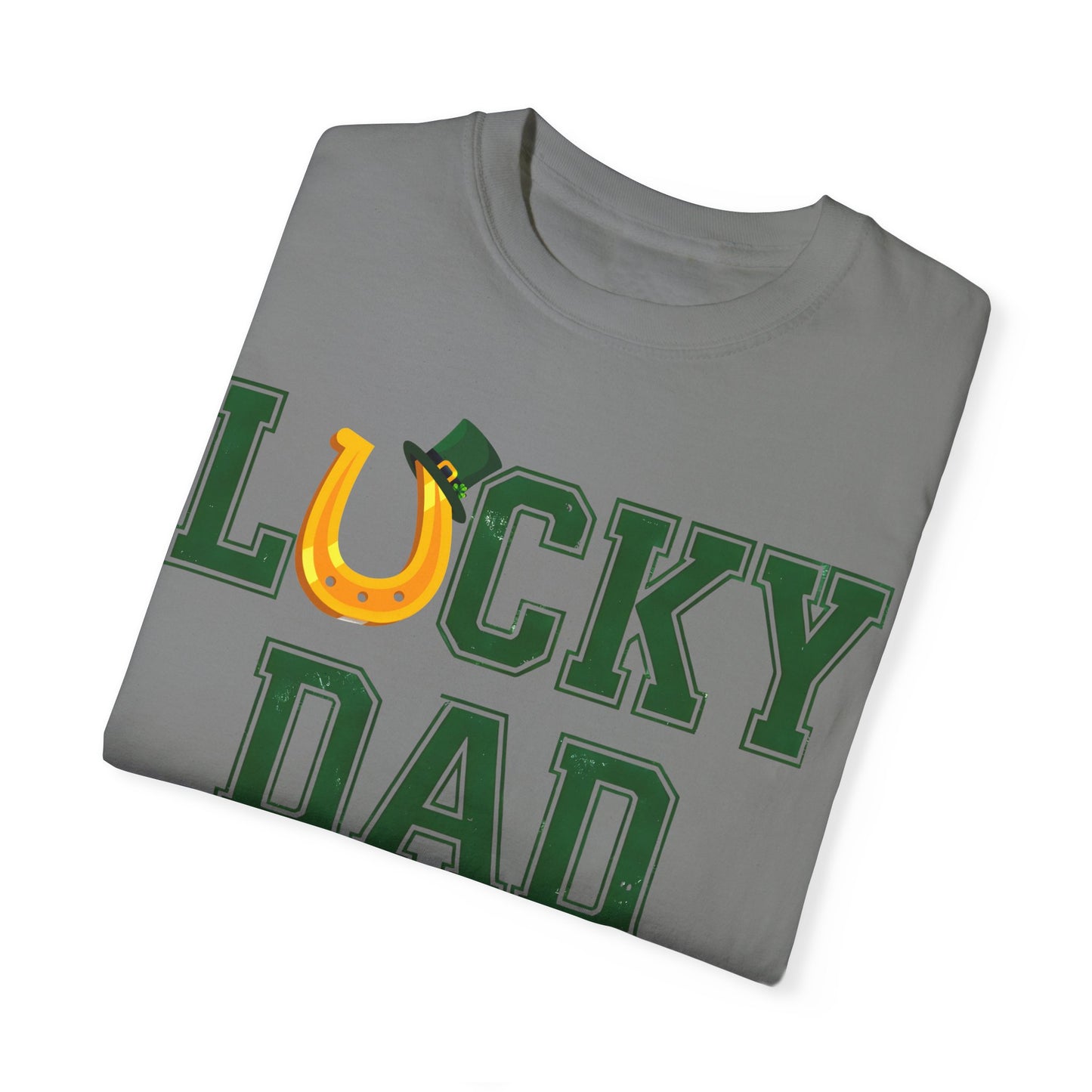 Lucky Dad Distressed Unisex T-Shirt - St. Patrick's Day Casual Wear