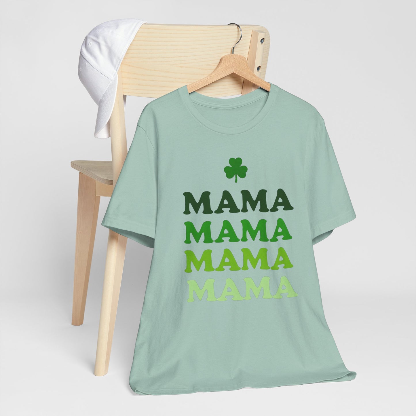 St. Patrick's Day 'Mama' Stacked Tee - Unisex Short Sleeve T-Shirt