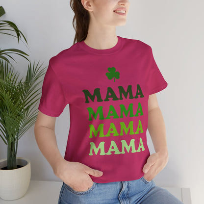 St. Patrick's Day 'Mama' Stacked Tee - Unisex Short Sleeve T-Shirt