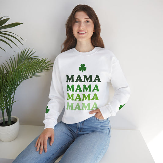 St. Patrick's Day Mama Crewneck Sweatshirt - Unisex, Comfortable, Festive