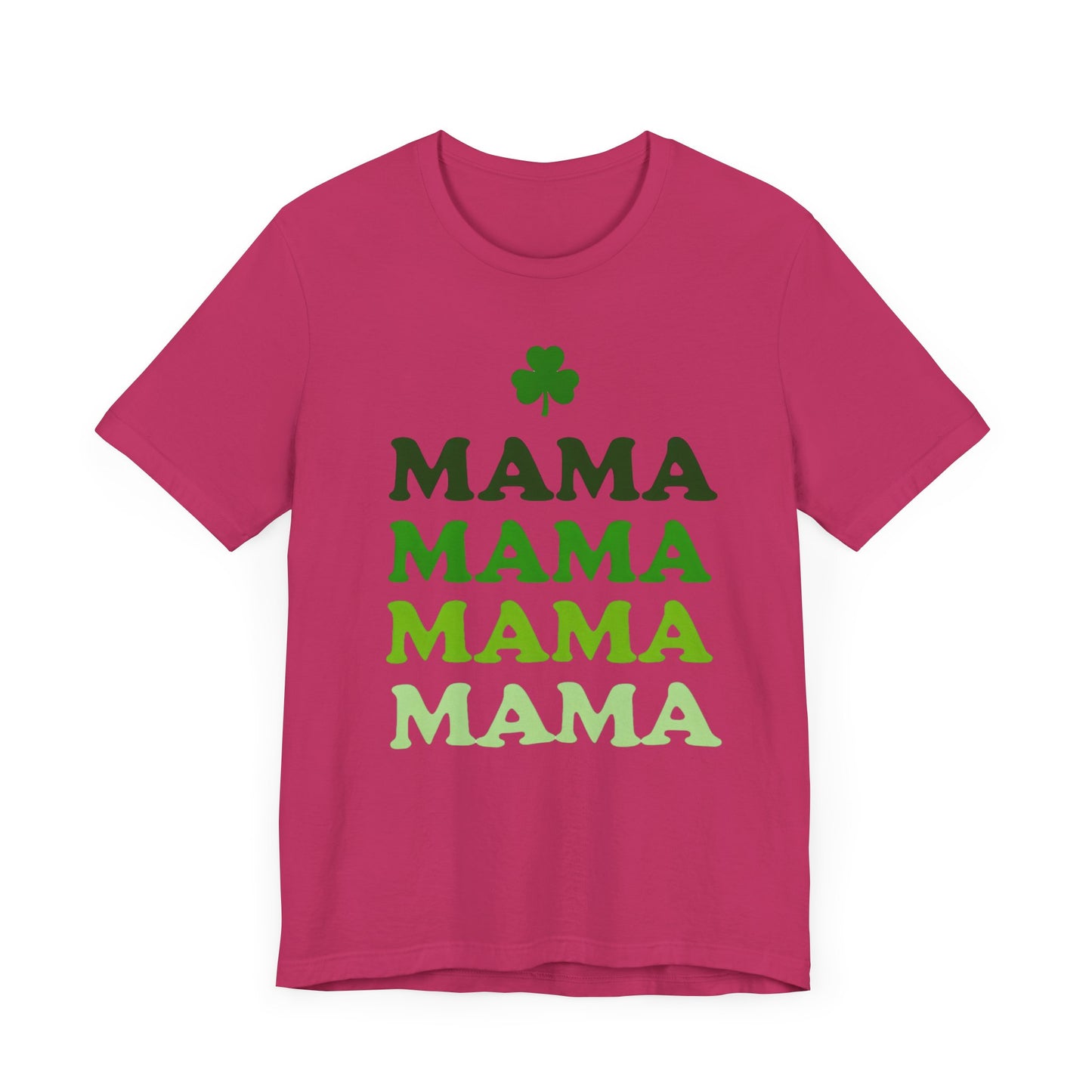St. Patrick's Day 'Mama' Stacked Tee - Unisex Short Sleeve T-Shirt
