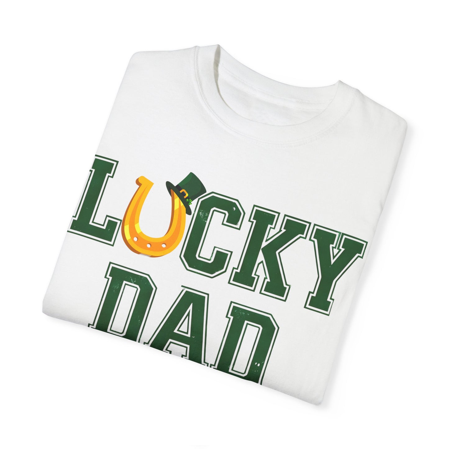 Lucky Dad Distressed Unisex T-Shirt - St. Patrick's Day Casual Wear