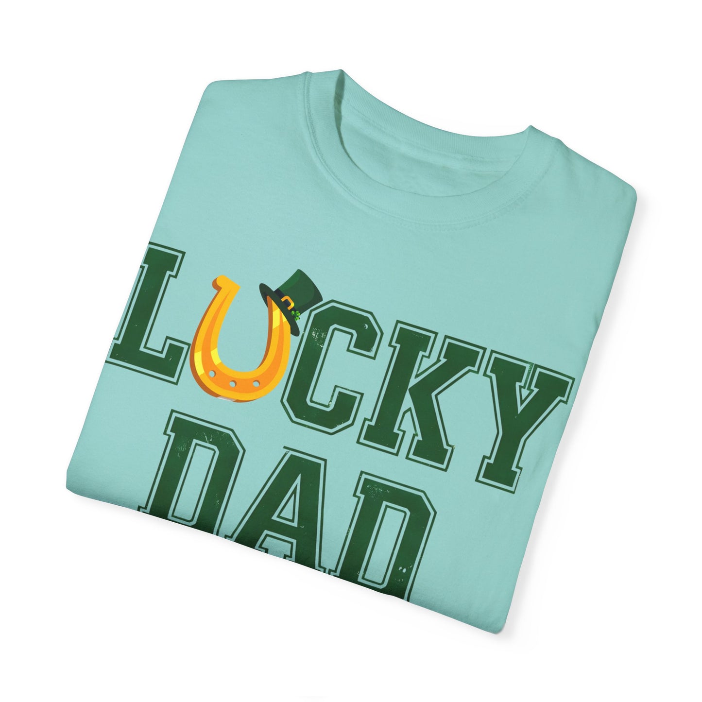 Lucky Dad Distressed Unisex T-Shirt - St. Patrick's Day Casual Wear