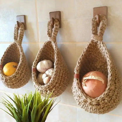 Wall Hanging Macrame Basket